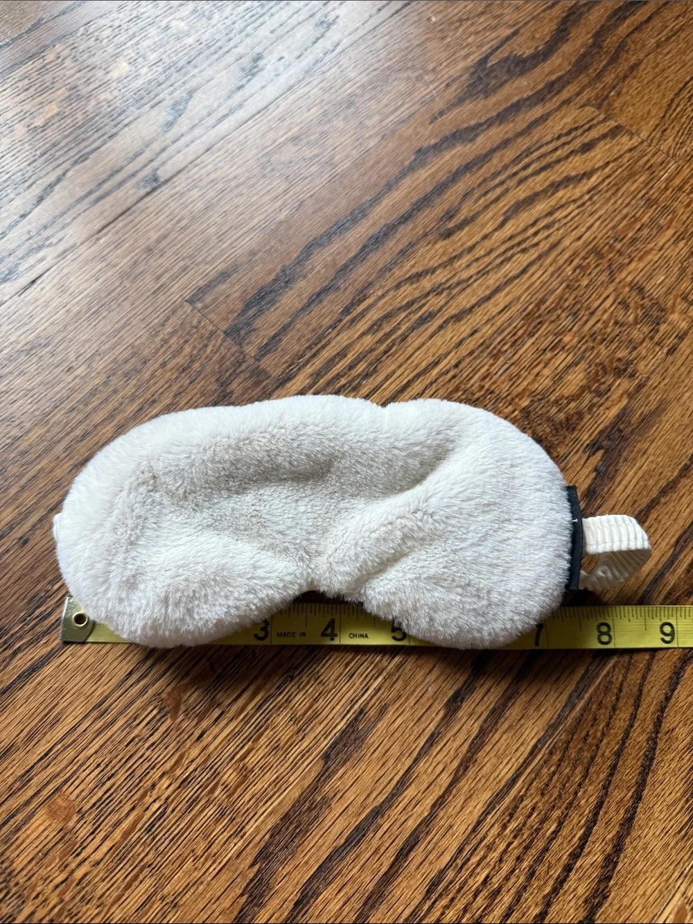 Nanette Lepore and Tafts Home Gray, Cream Plush Eye Mask with Elastic Strap